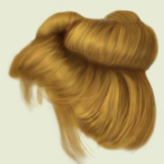 Drawing the updo Hair tutorial