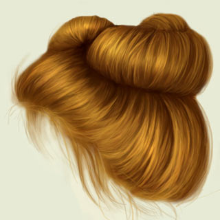 Drawing the updo Hair tutorial